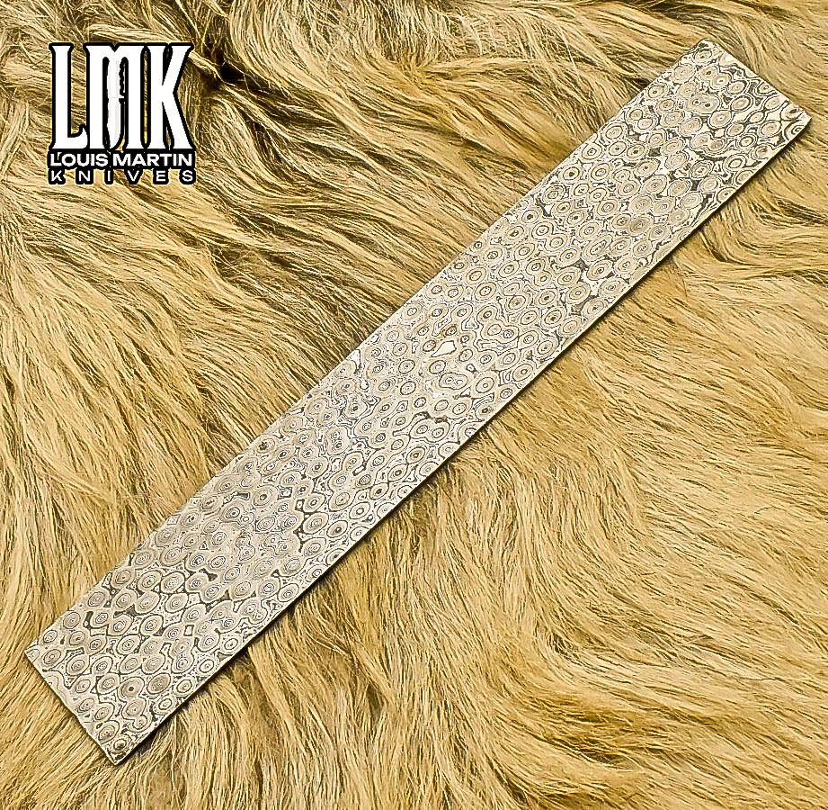 Wholesale knife blanks: hand-forged damascus blank blades hand-forged by Louis Martin