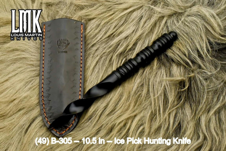 Wholesale ice pick hunting knives hand-forged by Louis Martin