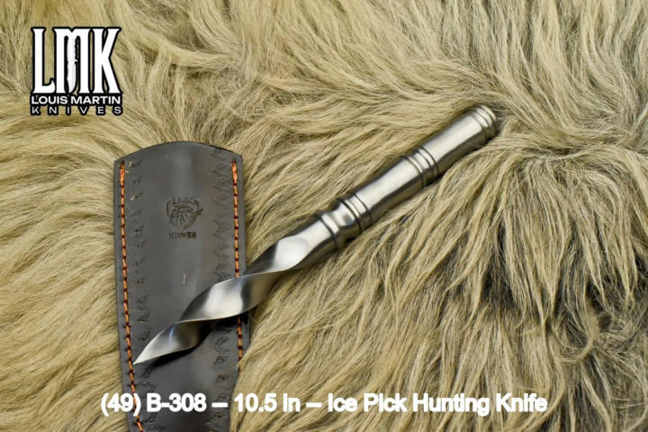 Wholesale ice pick hunting knives hand-forged by Louis Martin