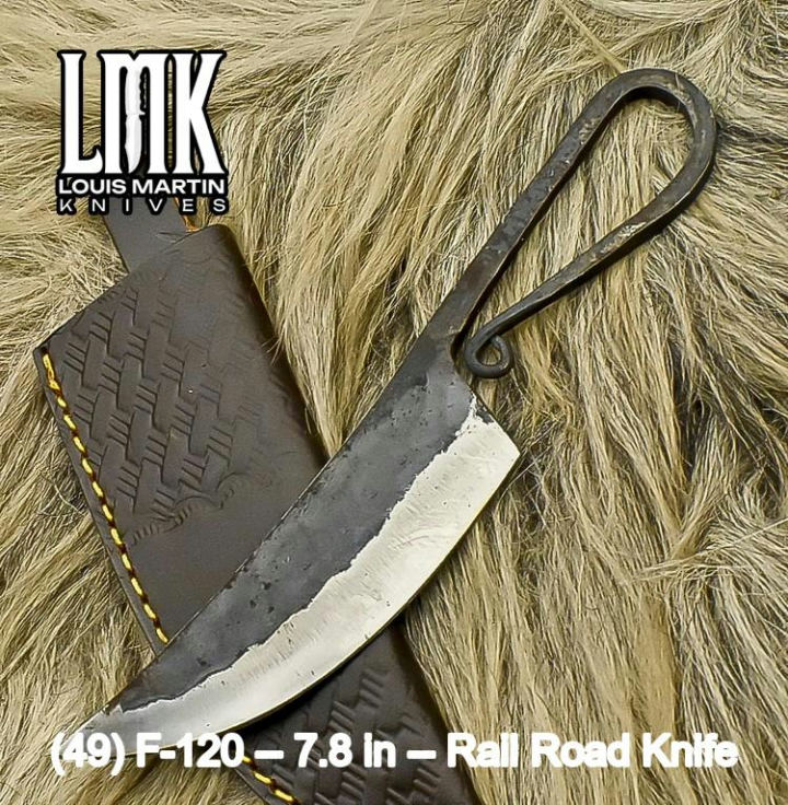 Wholesale railroad knives hand-forged by Louis Martin