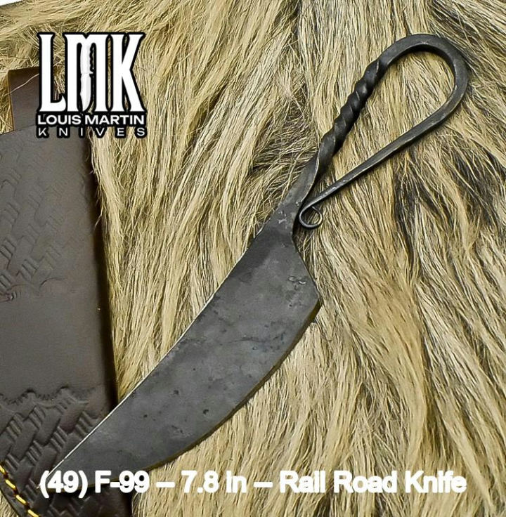 Wholesale railroad knives hand-forged by Louis Martin